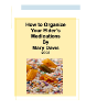 How to Organize Your Elders Medications